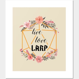 Live, Love, LARP - Black Posters and Art